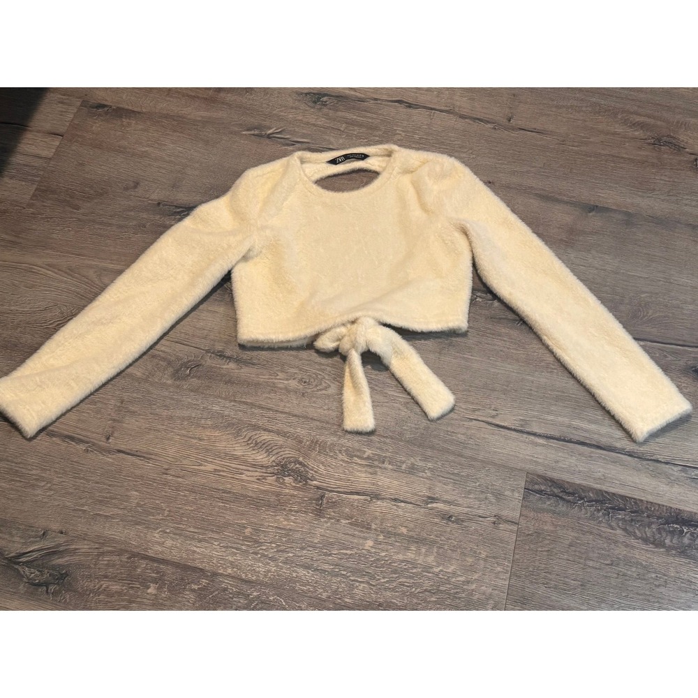Zara open back with tie women's shirt, size‎ small